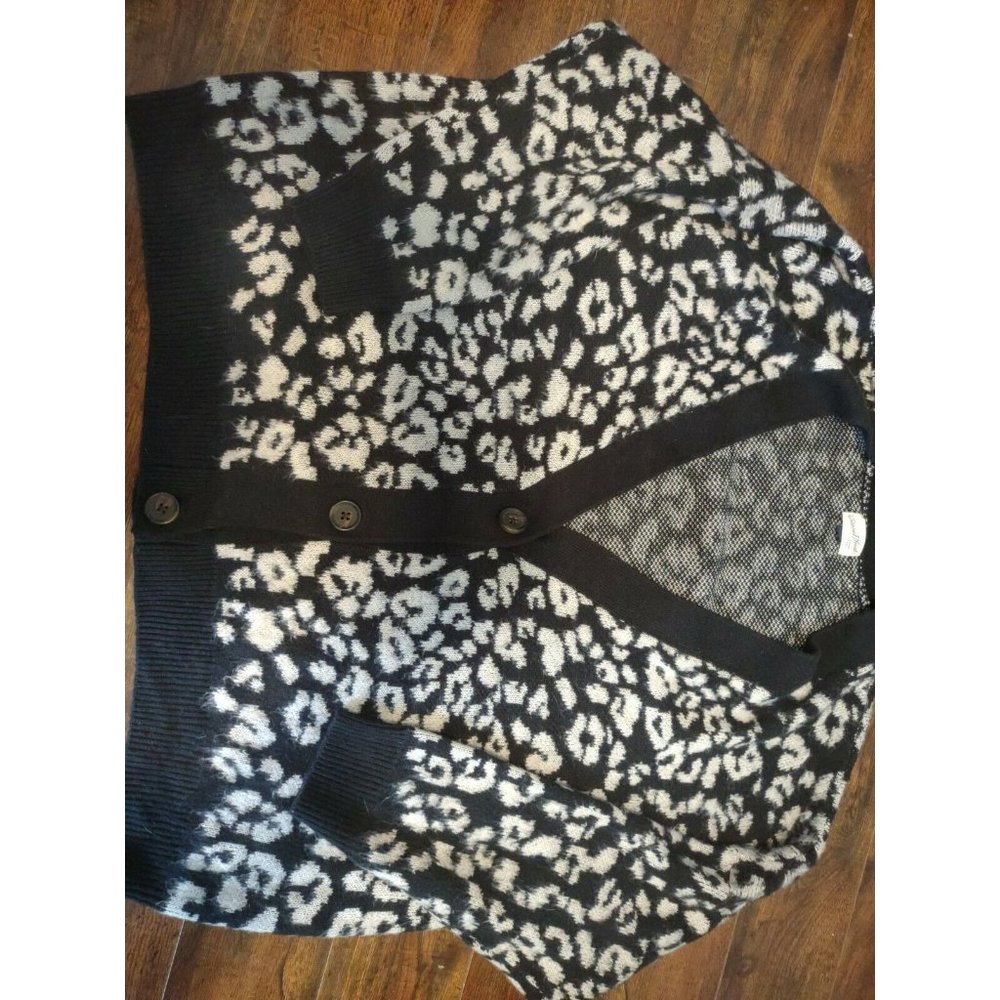 Universal Thread Leopard Print Cardigan Sweater 4… - image 1